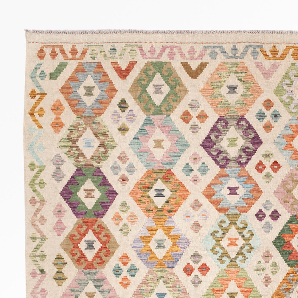Kilim Maimana Tæppe 290x252cm - Uldtæppe