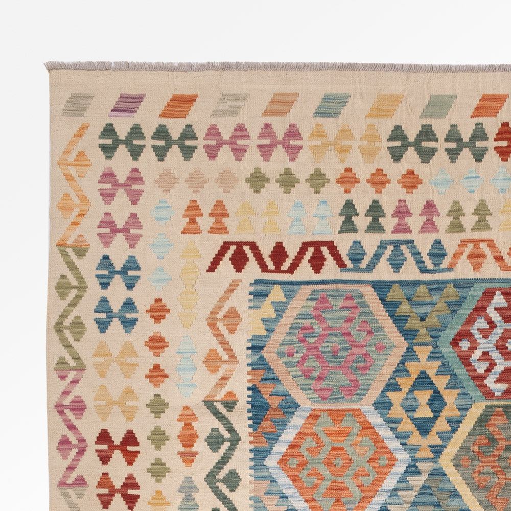 Kelim Teppich - Splash - 345 x 237 cm - bunt