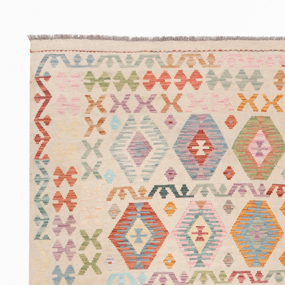 Kelim Teppich - Splash - 296 x 239 cm - bunt