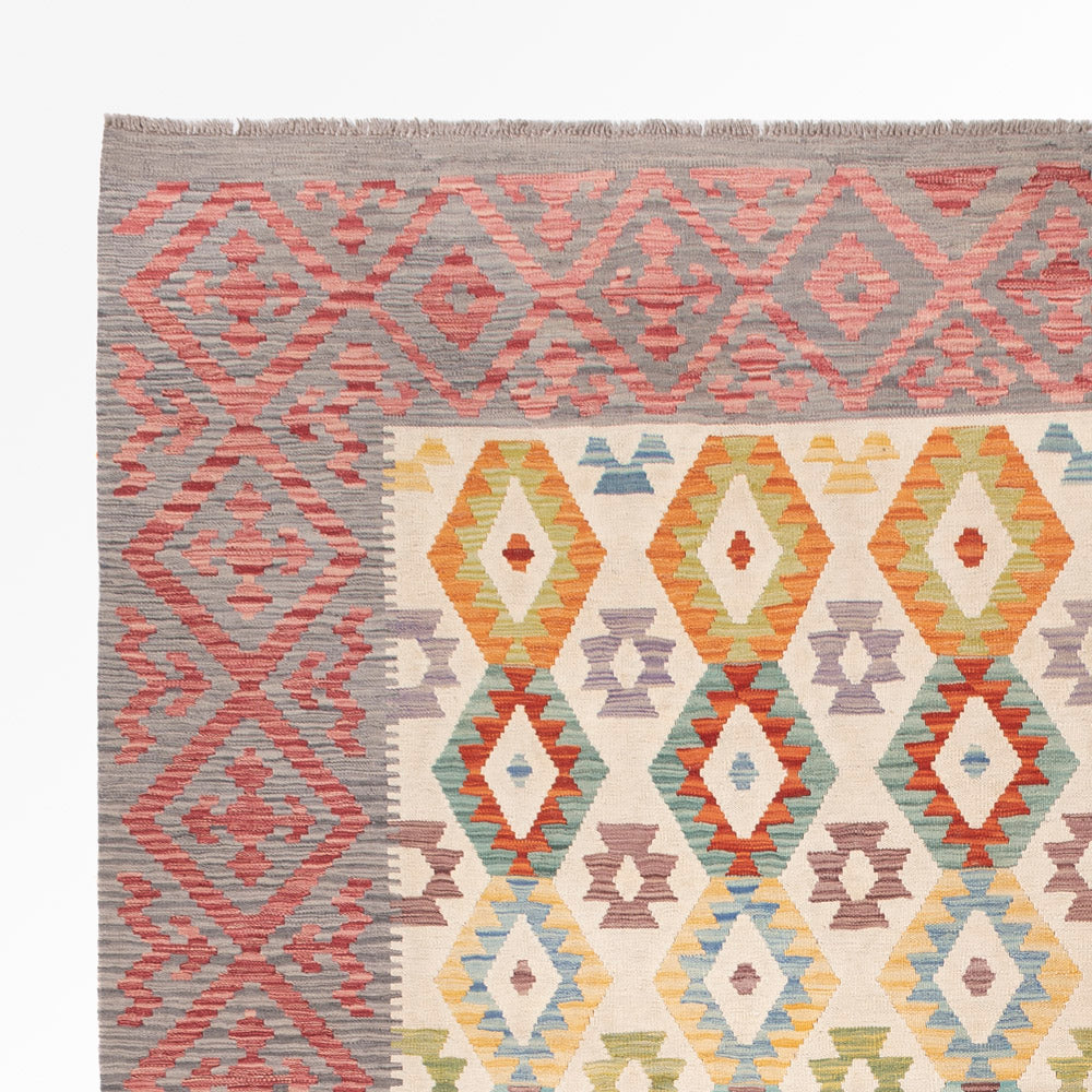 Kelim Teppich - Splash - 389 x 314 cm - bunt