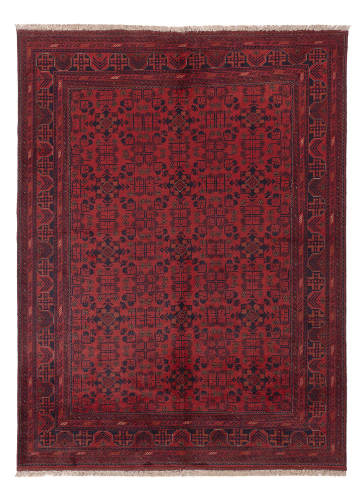 Afghan Teppich - Kunduz - 227 x 171 cm - rot