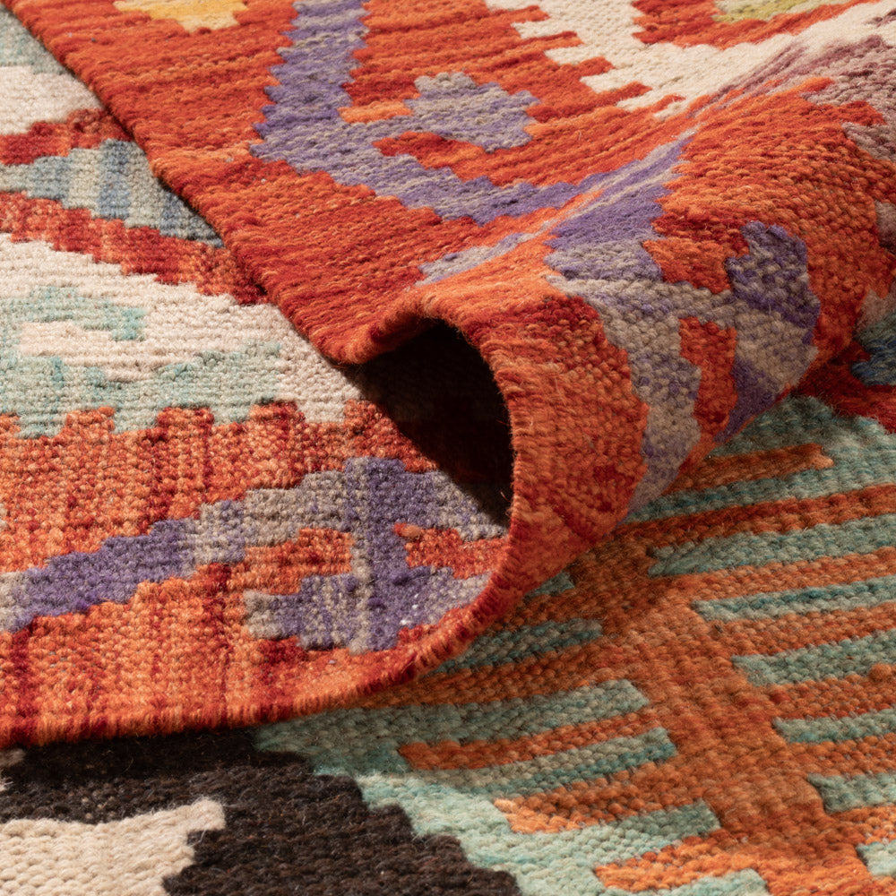 Kelim Teppich - Splash - 348 x 255 cm - bunt