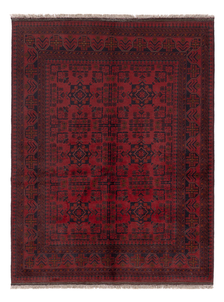 Afghan Teppich - Kunduz - 200 x 152 cm - rot