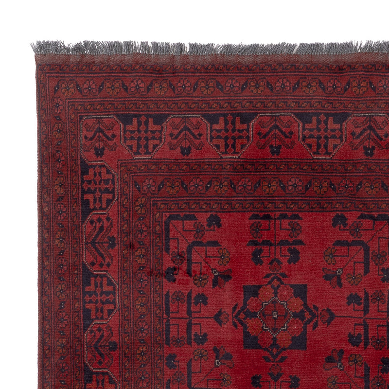 Afghan Teppich - Kunduz - 200 x 150 cm - rot