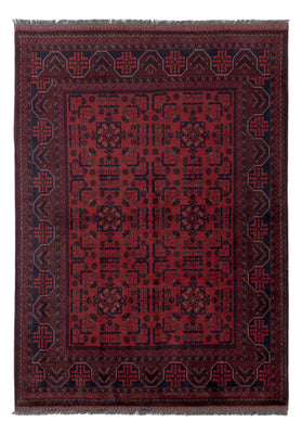 Afghan Teppich - Kunduz - 201 x 148 cm - rot