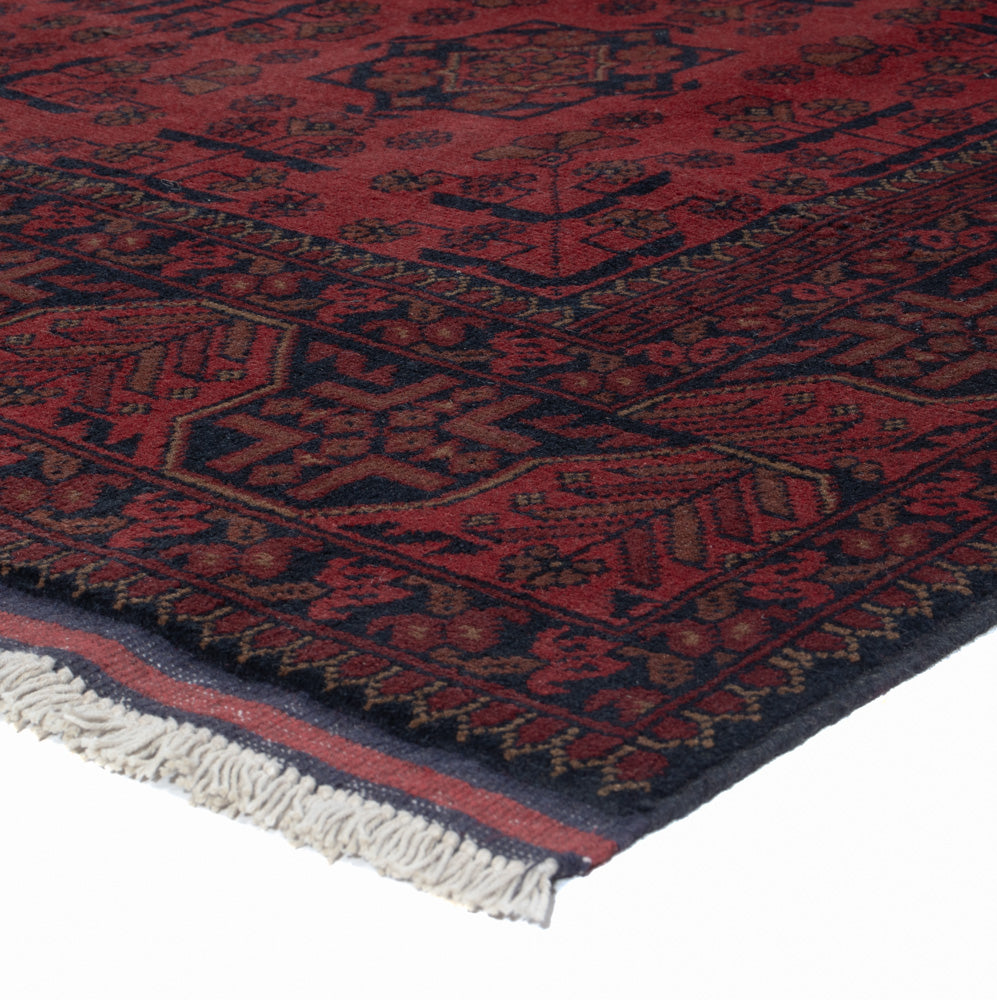 Afghan Teppich - Kunduz - 195 x 150 cm - rot