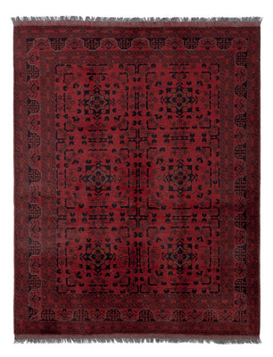 Afghan Teppich - Kunduz - 198 x 153 cm - rot