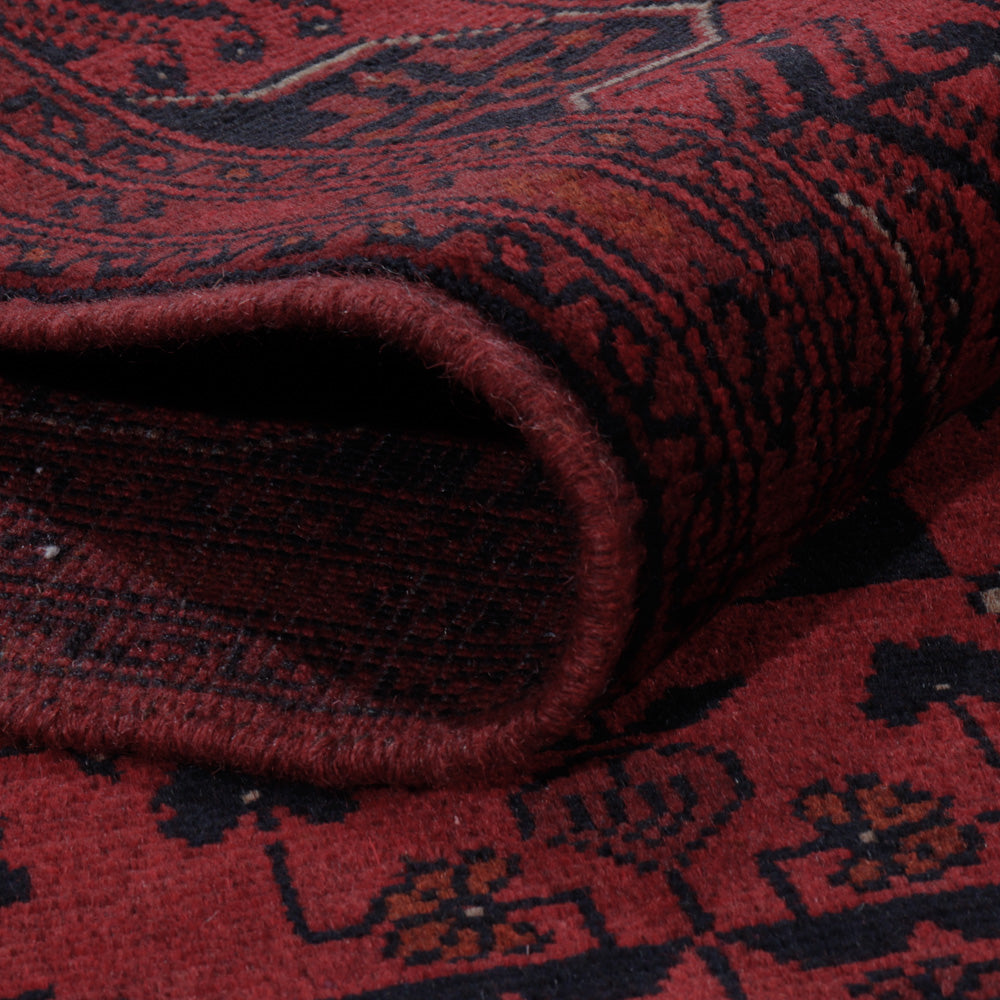 Afghan Teppich - Kunduz - 198 x 153 cm - rot