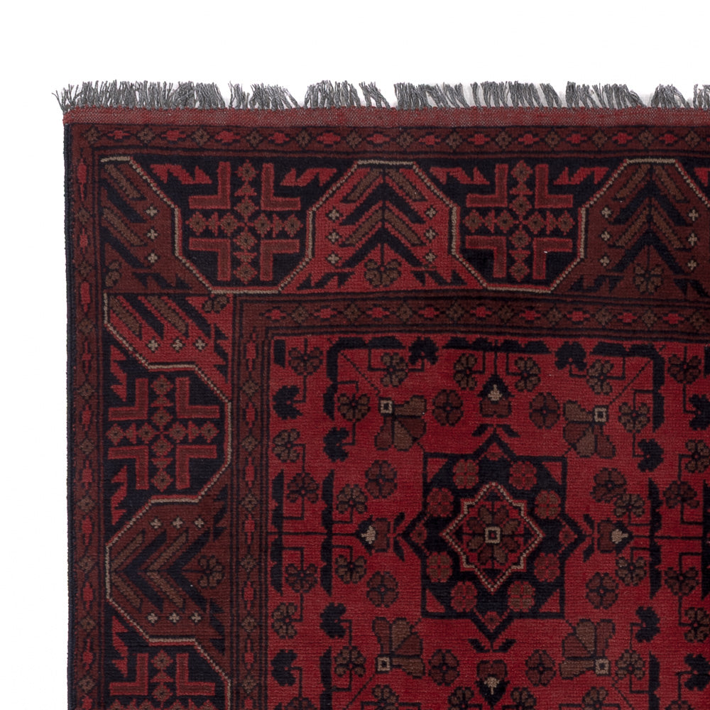 Afghan Teppich - Kunduz - 193 x 150 cm - rot