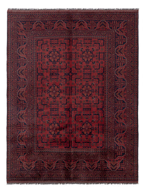 Afghan Teppich - Kunduz - 197 x 151 cm - rot