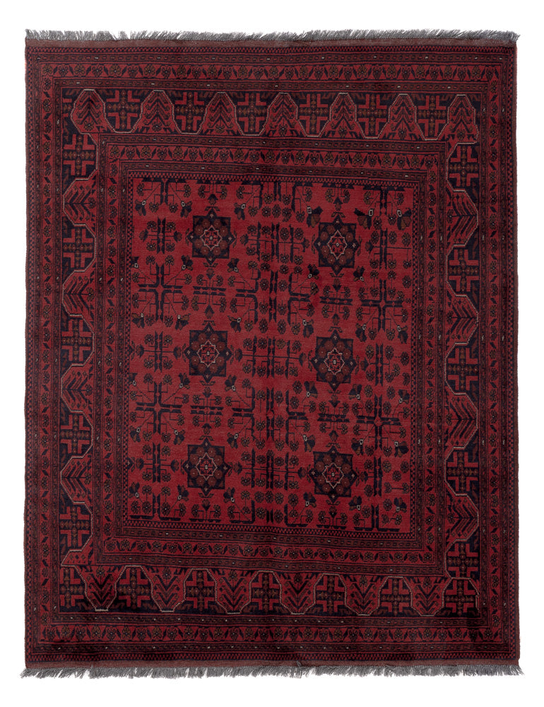 Afghan Teppich - Kunduz - 191 x 151 cm - rot