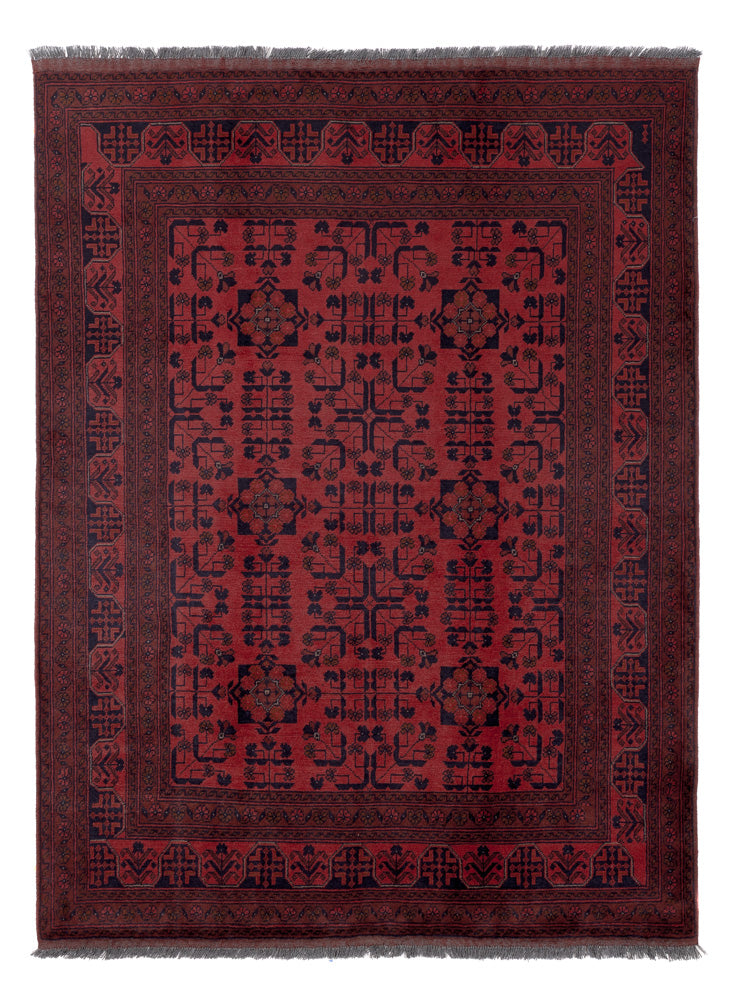 Afghan Teppich - Kunduz - 199 x 151 cm - rot
