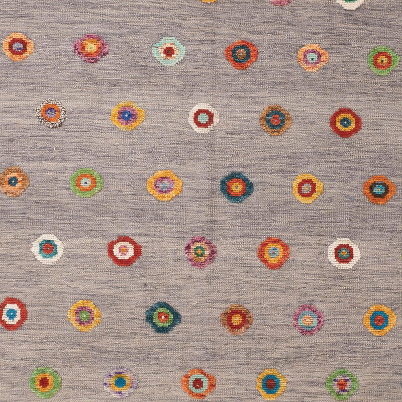 Kelim Teppich - Splash - 343 x 264 cm - grau