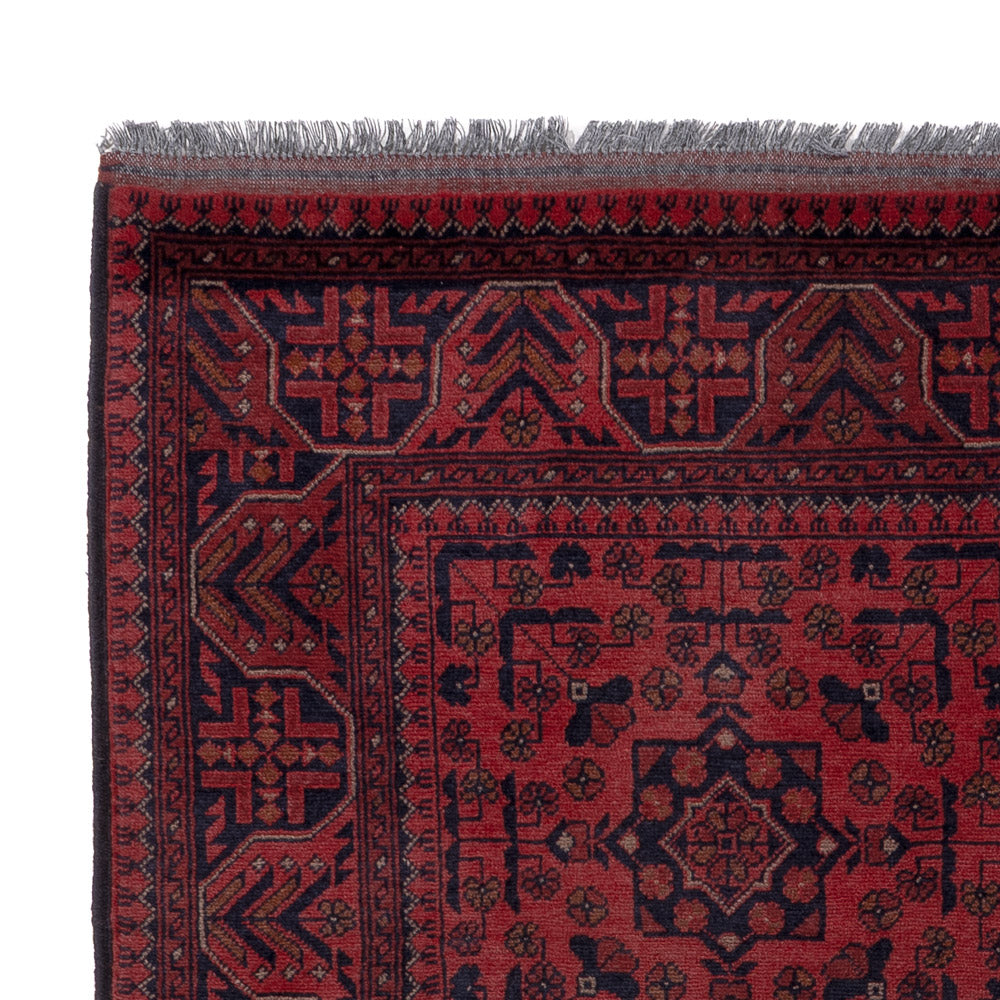 Afghan Teppich - Kunduz - 202 x 146 cm - rot