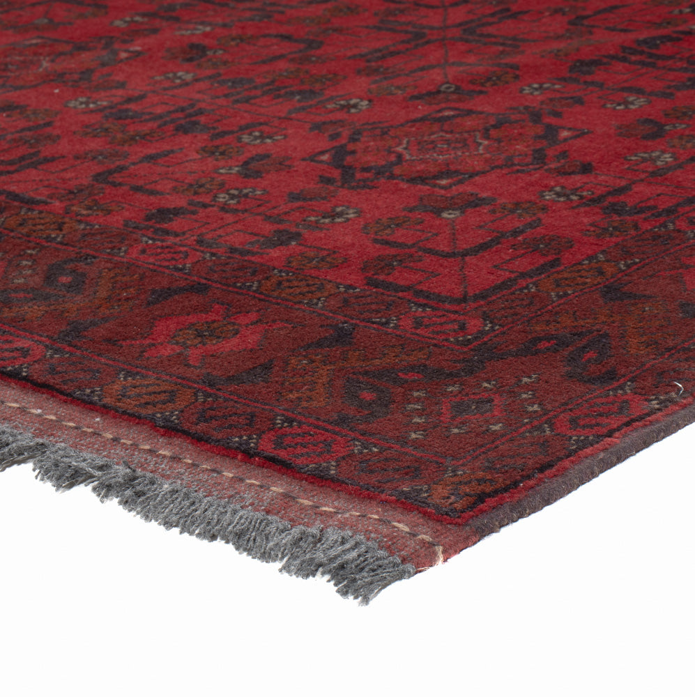 Afghan Teppich - Kunduz - 197 x 153 cm - rot