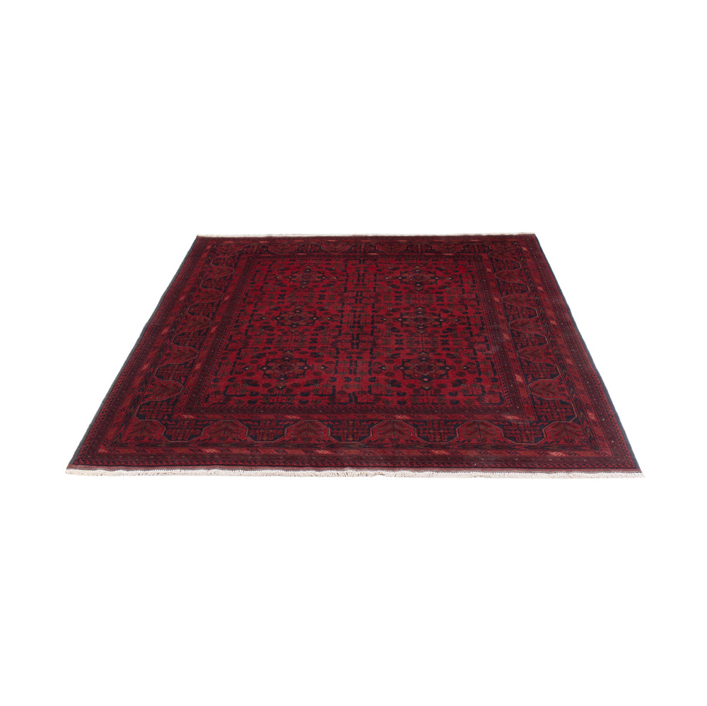 Afghan Teppich - Kunduz - 199 x 154 cm - rot