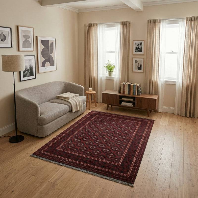 Afghansk tæppe 195x147cm - Orientalsk tæppe