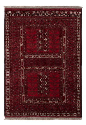 Afghan Teppich - Kunduz - 222 x 150 cm - rot