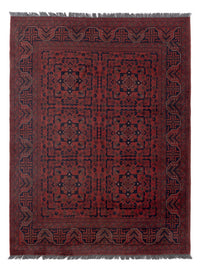 Afghan Teppich - Kunduz - 198 x 148 cm - rot