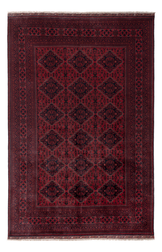 Afghan Teppich - Kunduz - 294 x 199 cm - rot