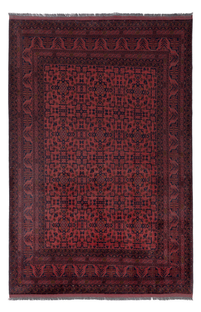Afghan Teppich - Kunduz - 291 x 192 cm - rot