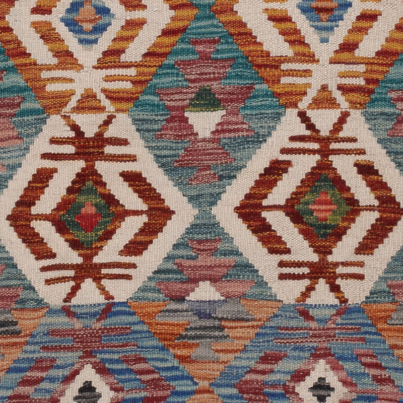 Läufer Kelim - Splash - 201 x 63 cm - mehrfarbig