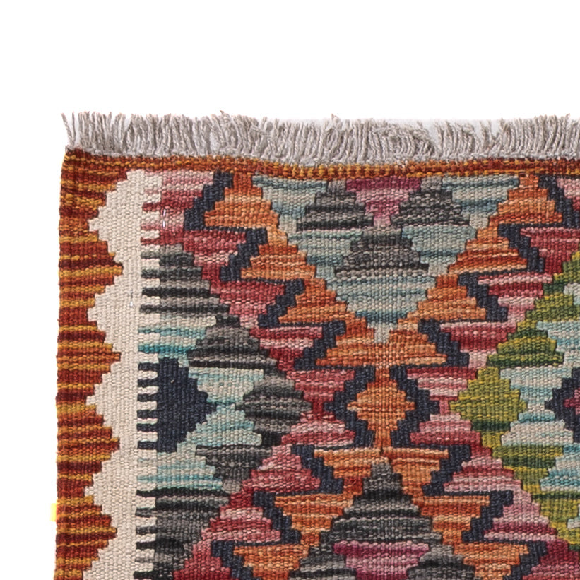 Läufer Kelim - Splash - 195 x 66 cm - mehrfarbig
