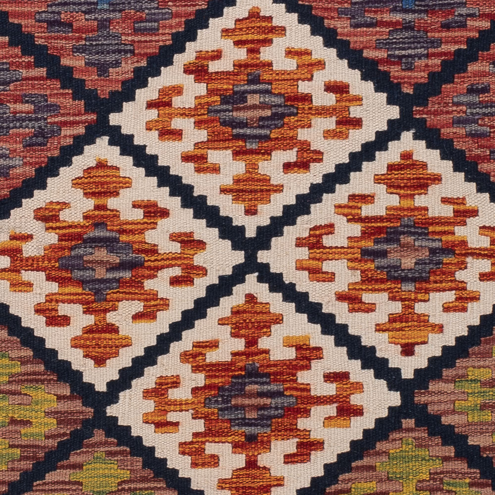 Läufer Kelim - Splash - 204 x 84 cm - mehrfarbig