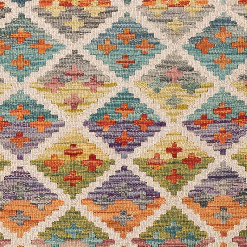 Läufer Kelim - Splash - 194 x 81 cm - mehrfarbig