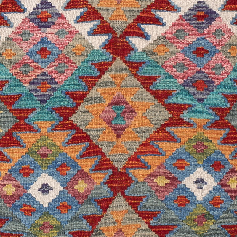 Läufer Kelim - Splash - 203 x 79 cm - mehrfarbig