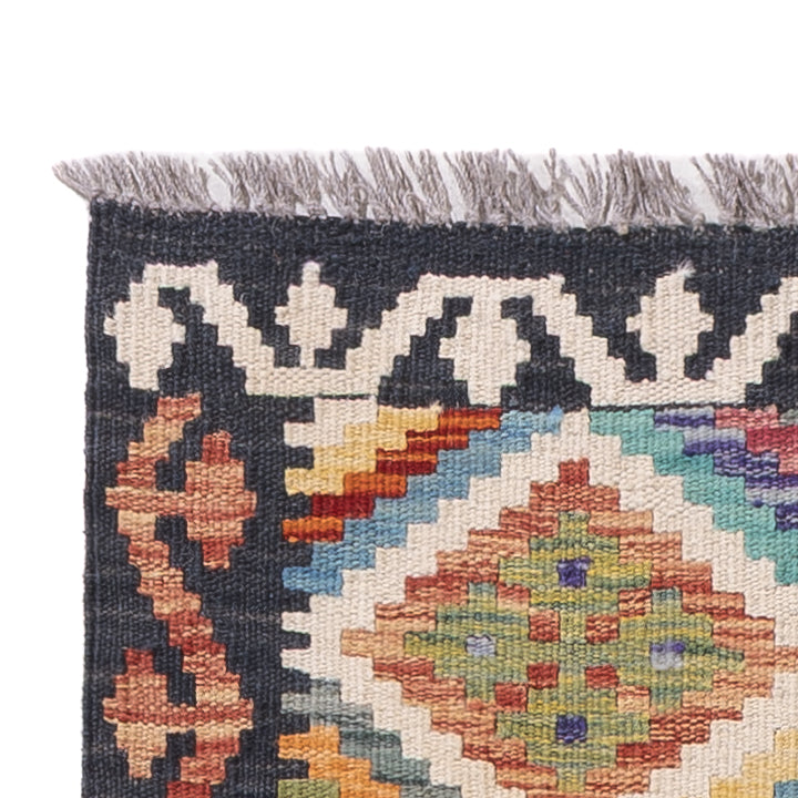 Läufer Kelim - Splash - 200 x 61 cm - mehrfarbig