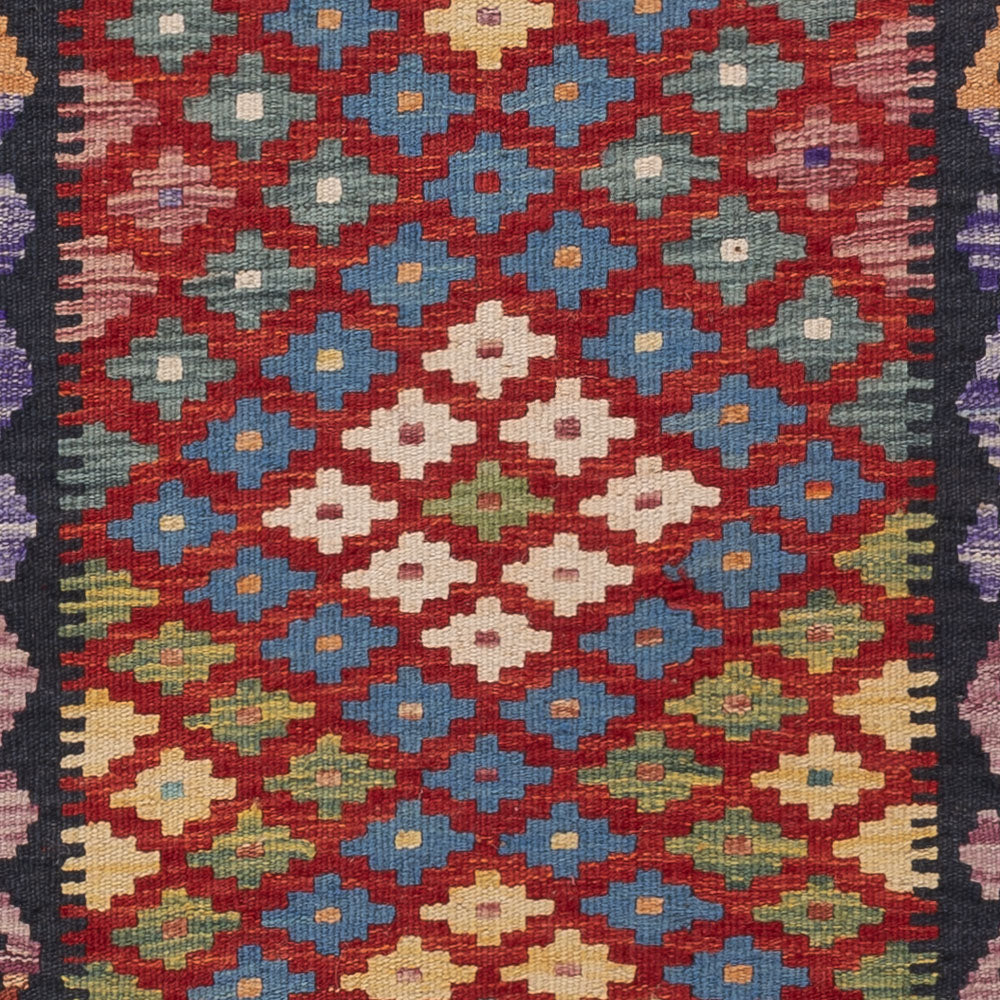 Läufer Kelim - Splash - 200 x 60 cm - mehrfarbig