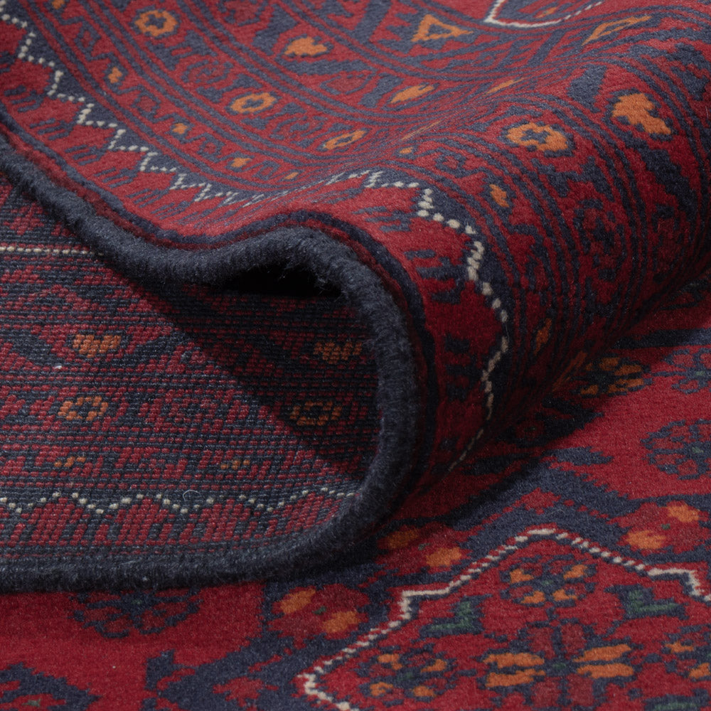 Afghan Teppich - Kunduz - 236 x 167 cm - dunkelrot