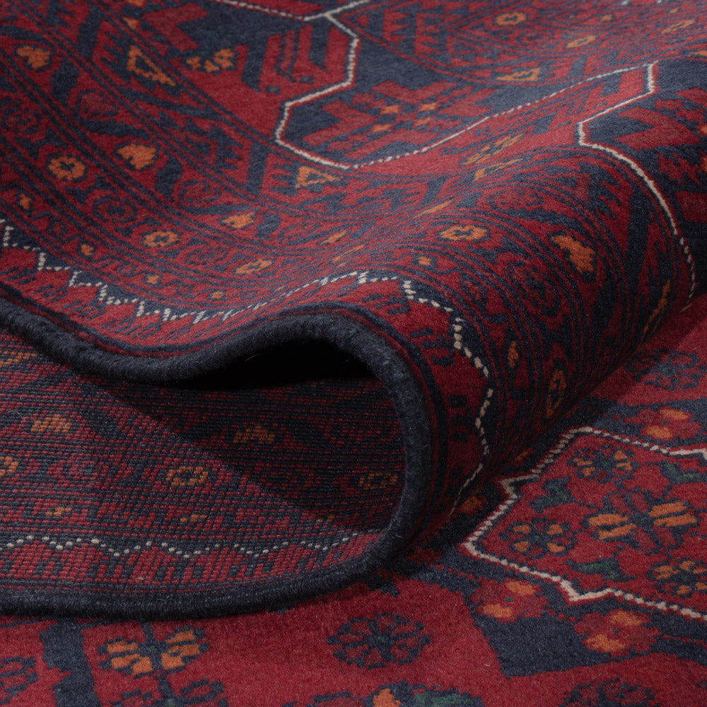 Afghan Teppich - Kunduz - 244 x 170 cm - dunkelrot