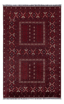 Afghan Teppich - 254 x 156 cm - dunkelrot