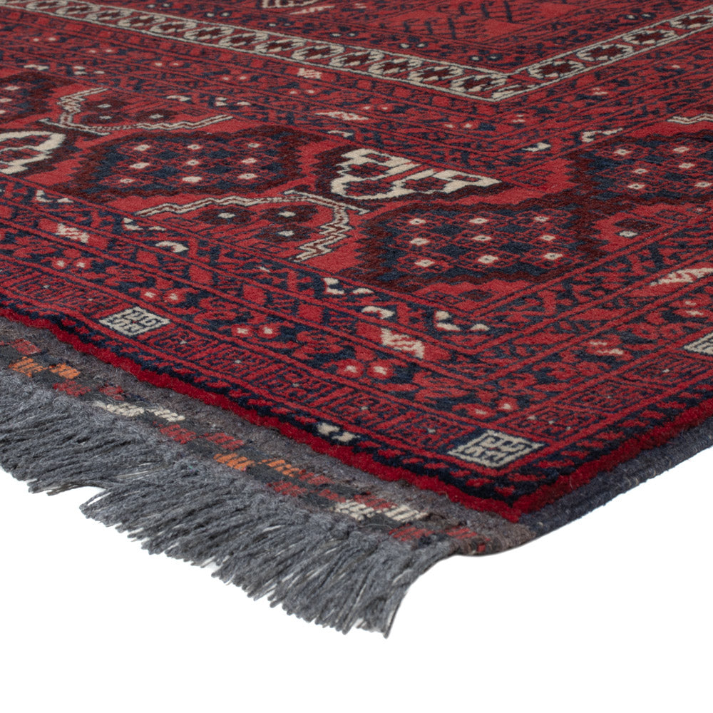 Afghan Teppich - 252 x 158 cm - dunkelrot