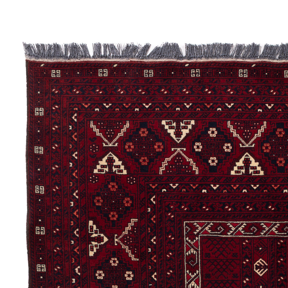 Afghan Teppich - 248 x 154 cm - dunkelrot
