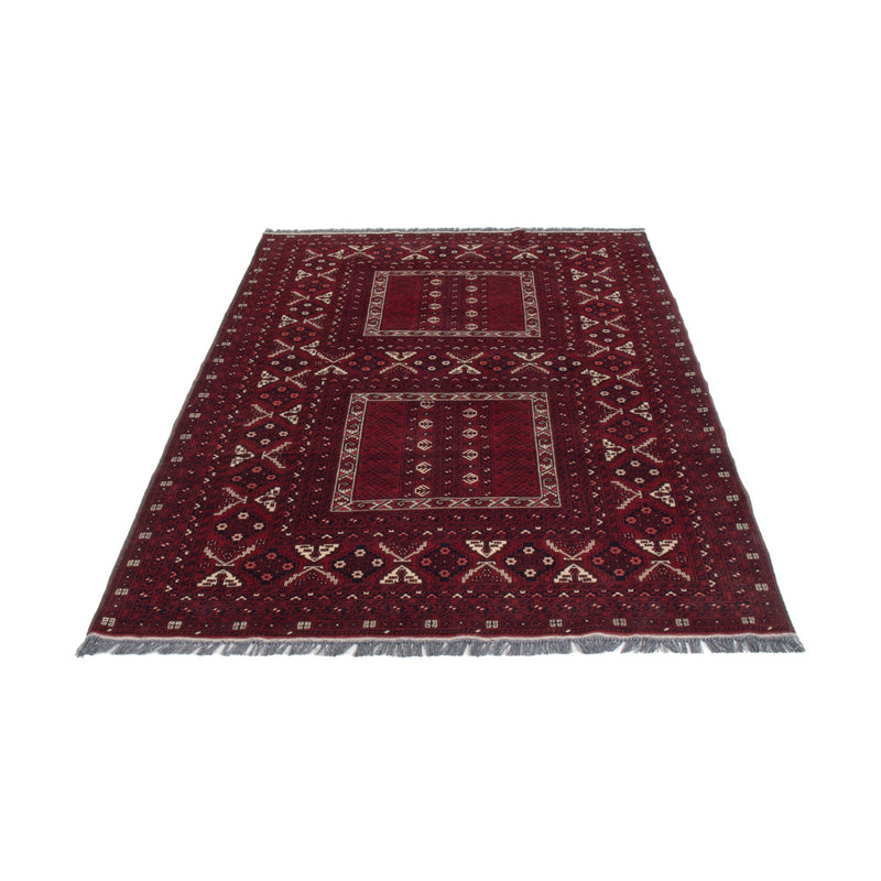 Afghan Teppich - 248 x 154 cm - dunkelrot