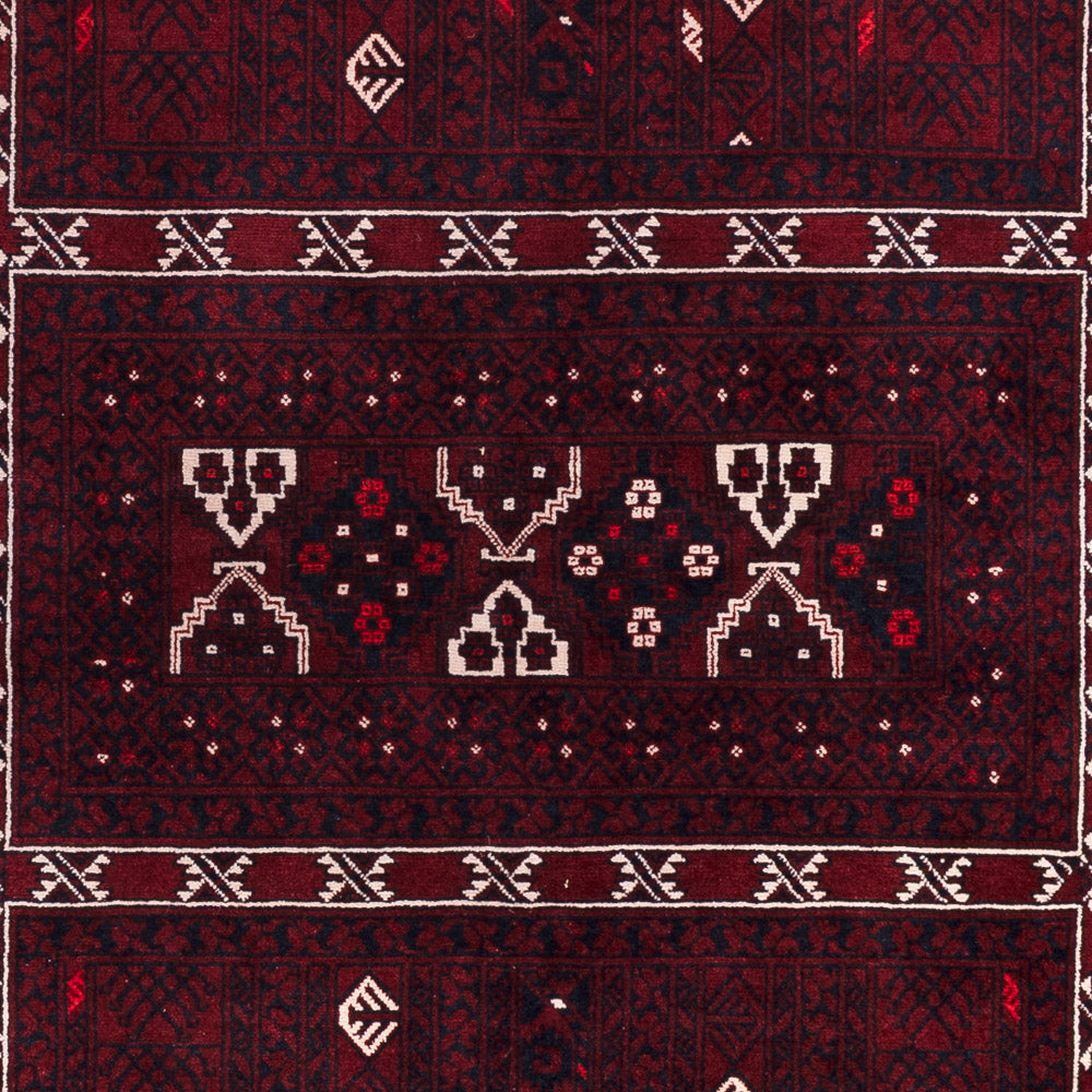 Afghan Teppich - 245 x 167 cm - dunkelrot