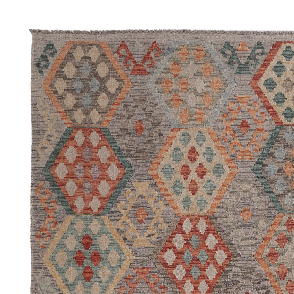 Kilim Maimana Tæppe 298x252cm - Uldtæppe