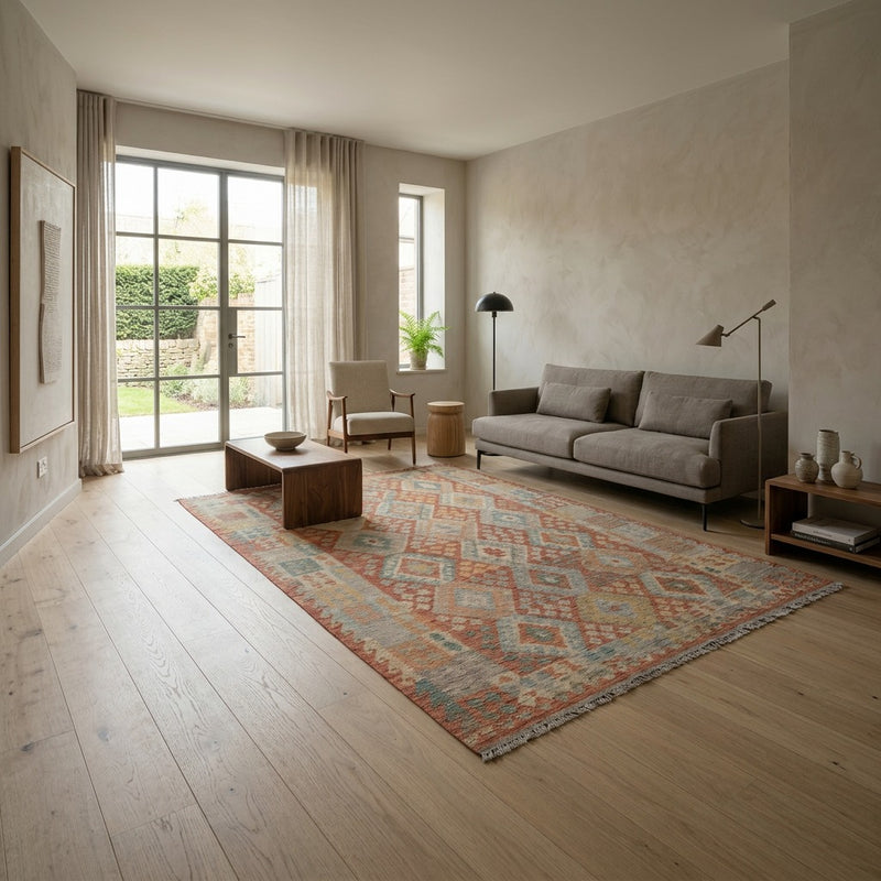 Kilim Maimana Tæppe 300x200cm - Uldtæppe