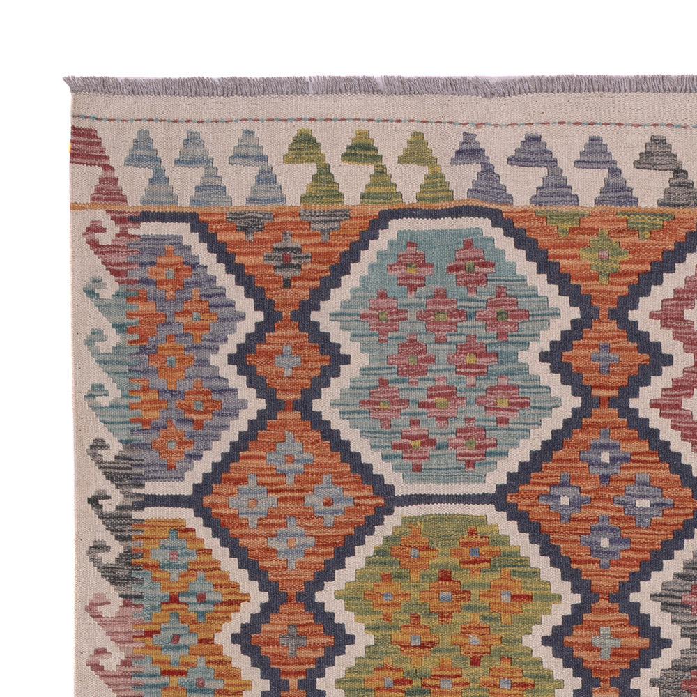 Kilim Maimana Tæppe 192x155cm - Uldtæppe