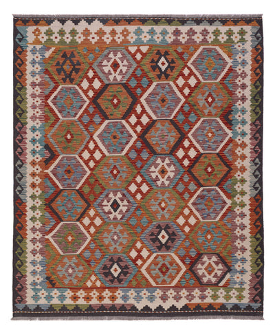 Kilim Maimana Tæppe 157x192cm - Uldtæppe
