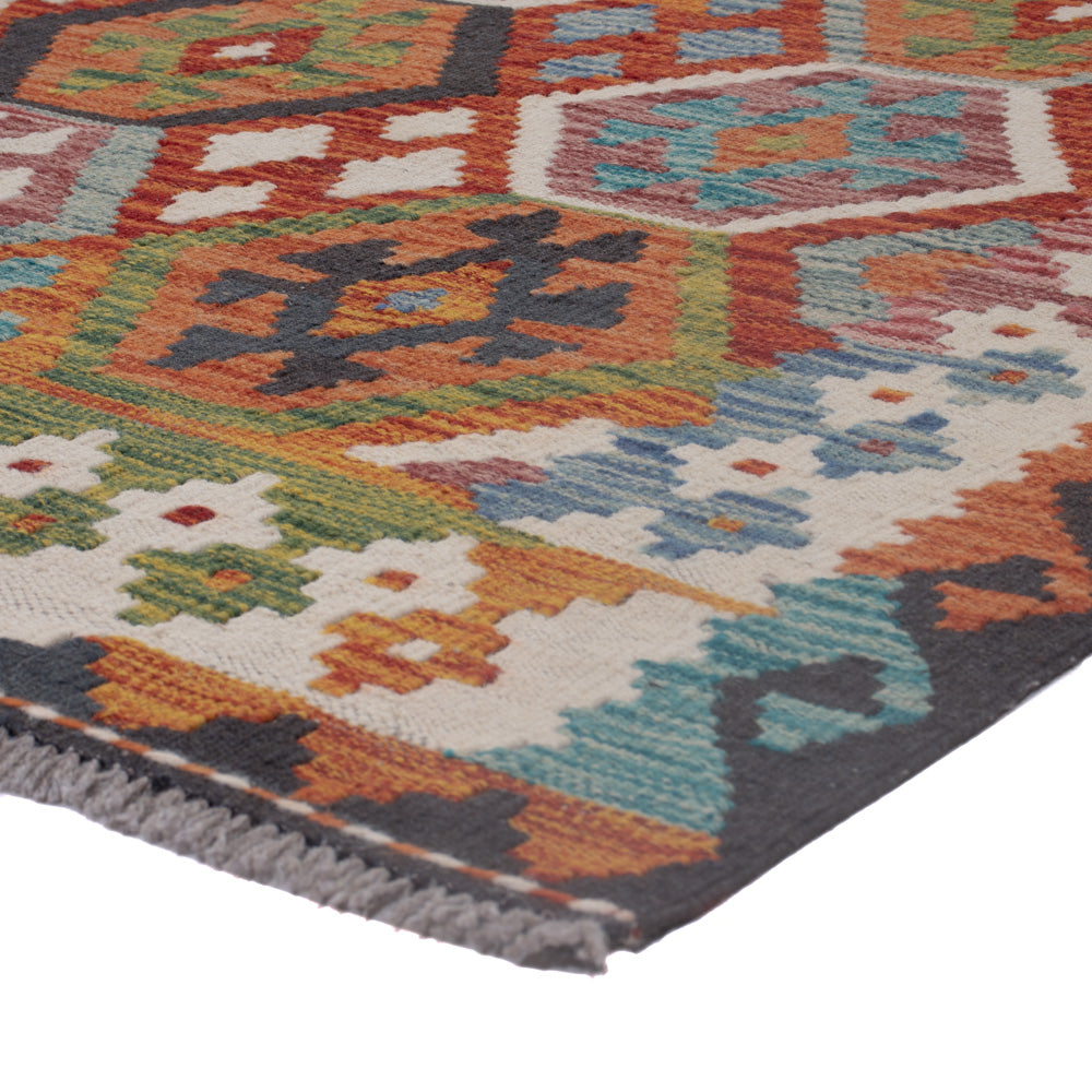 Kelim Teppich - Splash - 192 x 157 cm - mehrfarbig
