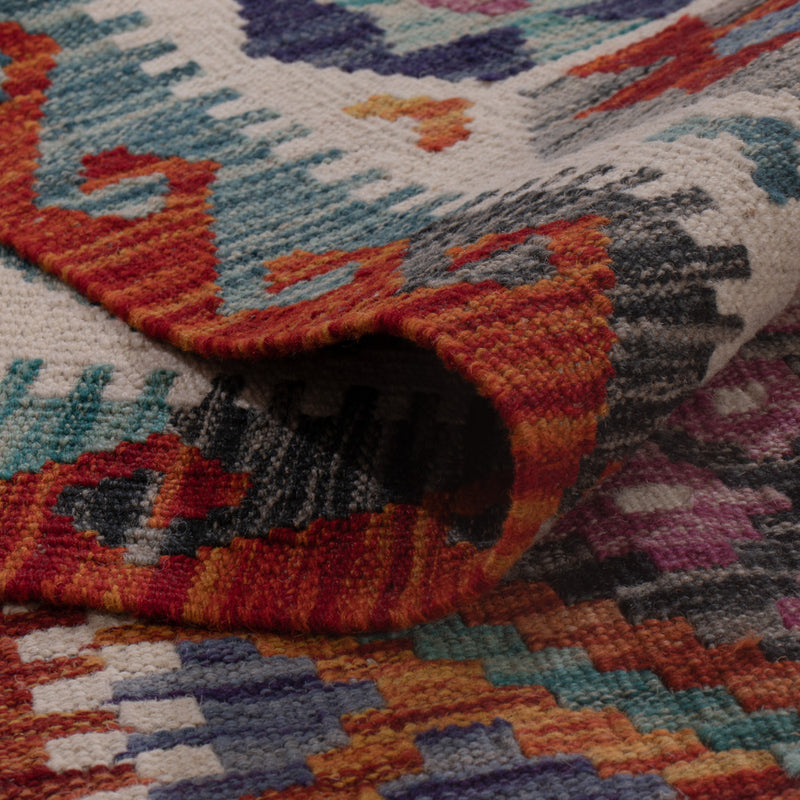 Kelim Teppich - Splash - 195 x 158 cm - mehrfarbig