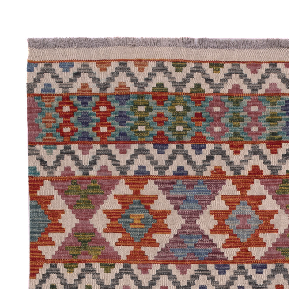 Kelim Teppich - Splash - 202 x 151 cm - mehrfarbig