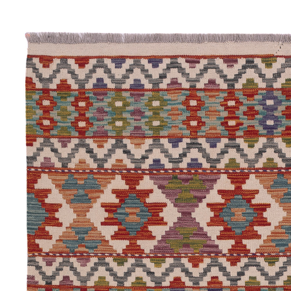 Kilim Maimana Tæppe 198x148cm - Uldtæppe