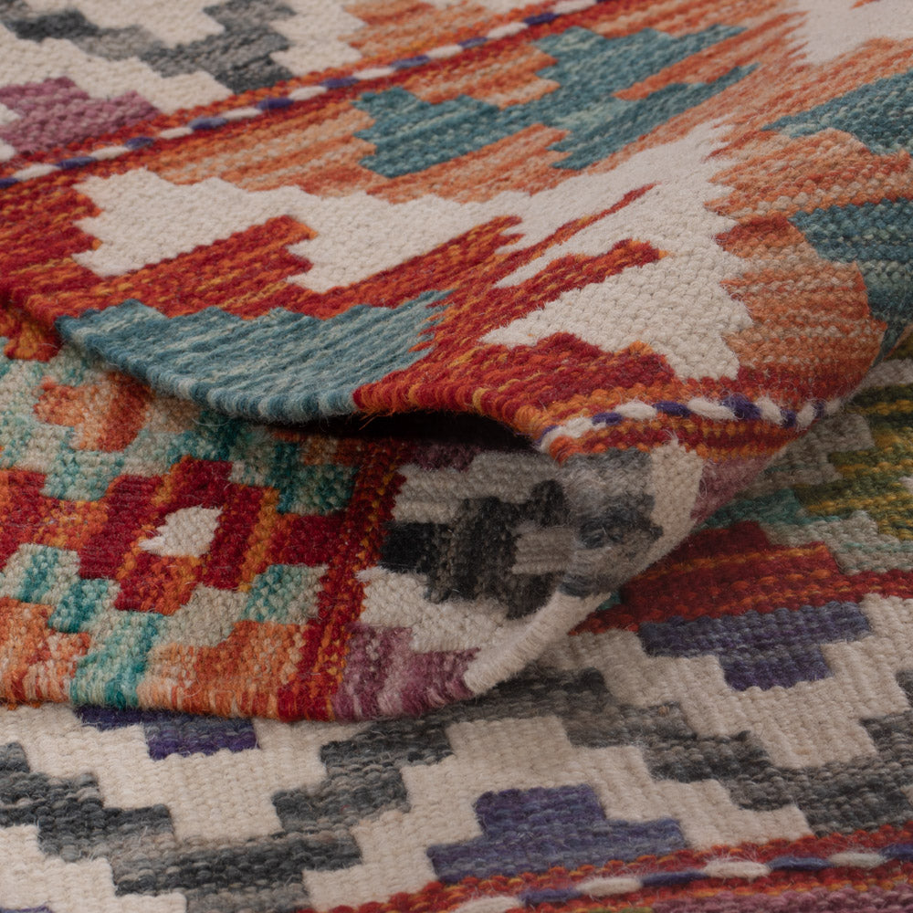 Kelim Teppich - Splash - 198 x 148 cm - mehrfarbig