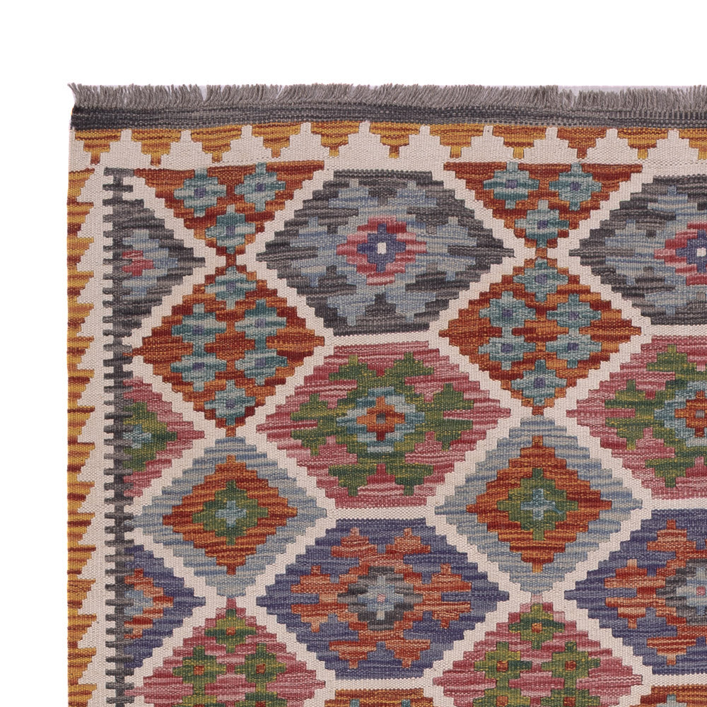 Kilim Maimana Tæppe 204x146cm - Uldtæppe