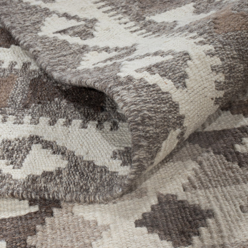 Kelim Teppich - Splash - 239 x 185 cm - hellgrau